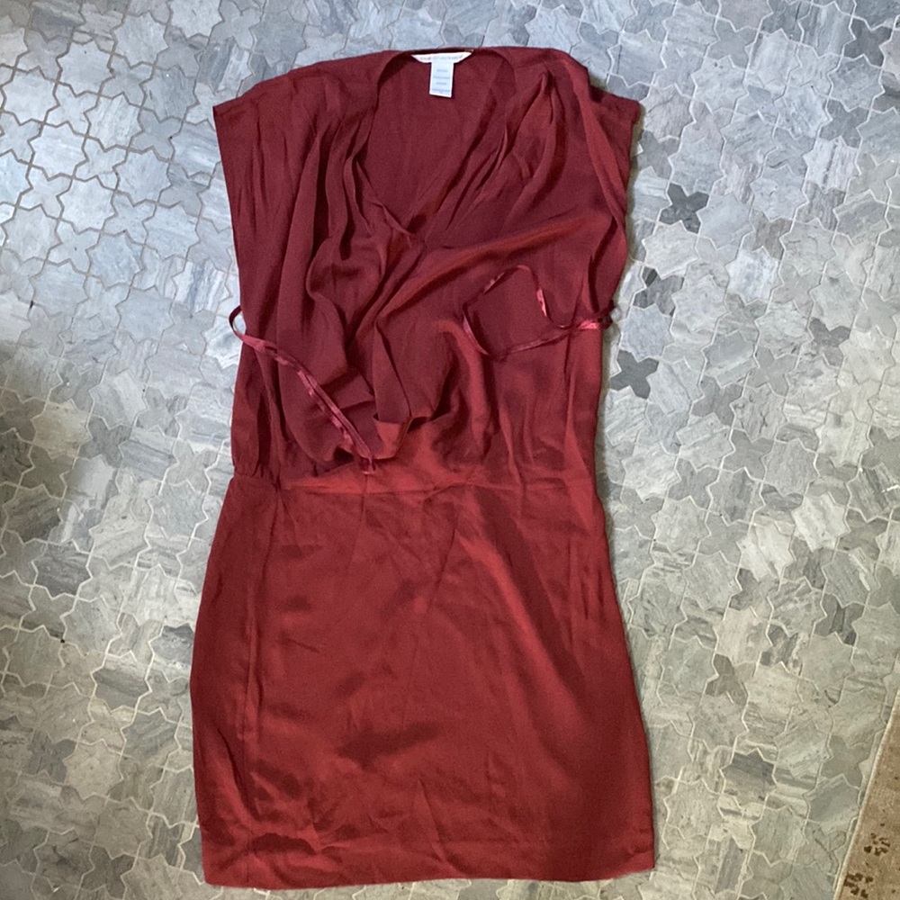 Drapy DVF rust colored dress in size 10
